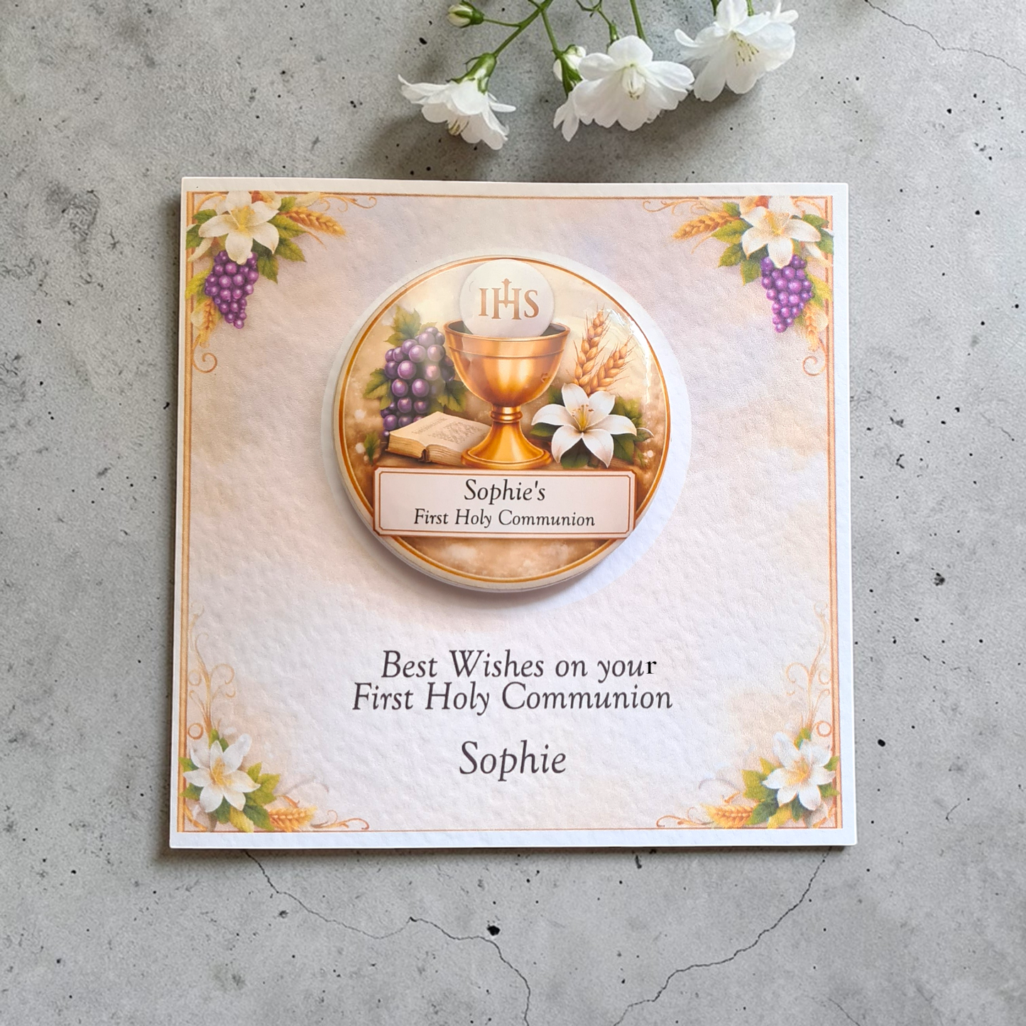 Communion Card & Matching Badge