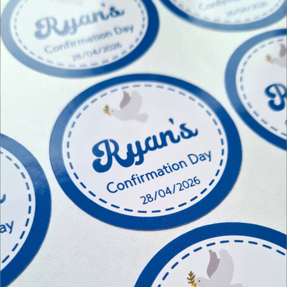 Personalised Confirmation Stickers - Glossy Finish