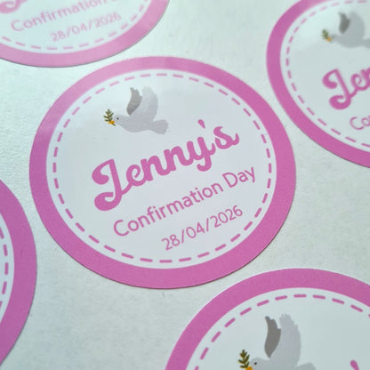 Personalised Glossy Confirmation Stickers