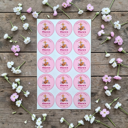 Personalised Confirmation Thank You Stickers - Glossy