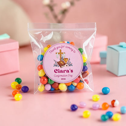 Personalised Confirmation Thank You Stickers - Glossy
