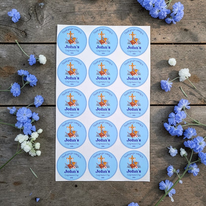 Personalised Confirmation Thank You Stickers – Glossy