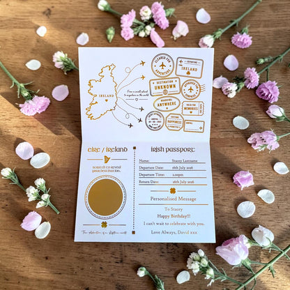 Passport Scratch Reveal Card