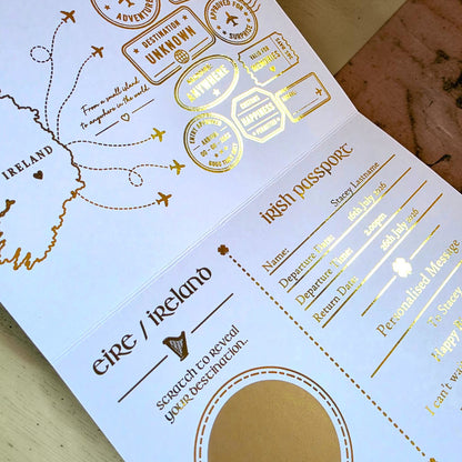 Passport Scratch Reveal Card