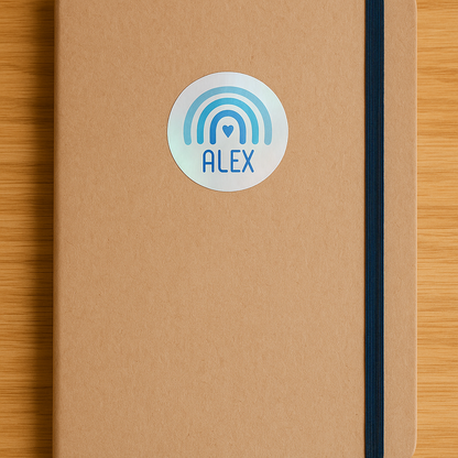 Holographic Vinyl Name Stickers