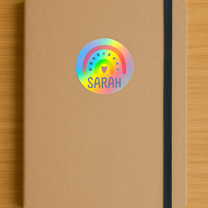 Holographic Vinyl Name Stickers