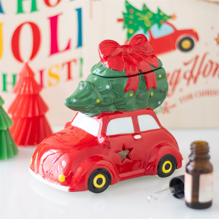 Car with Christmas Tree Wax Burner