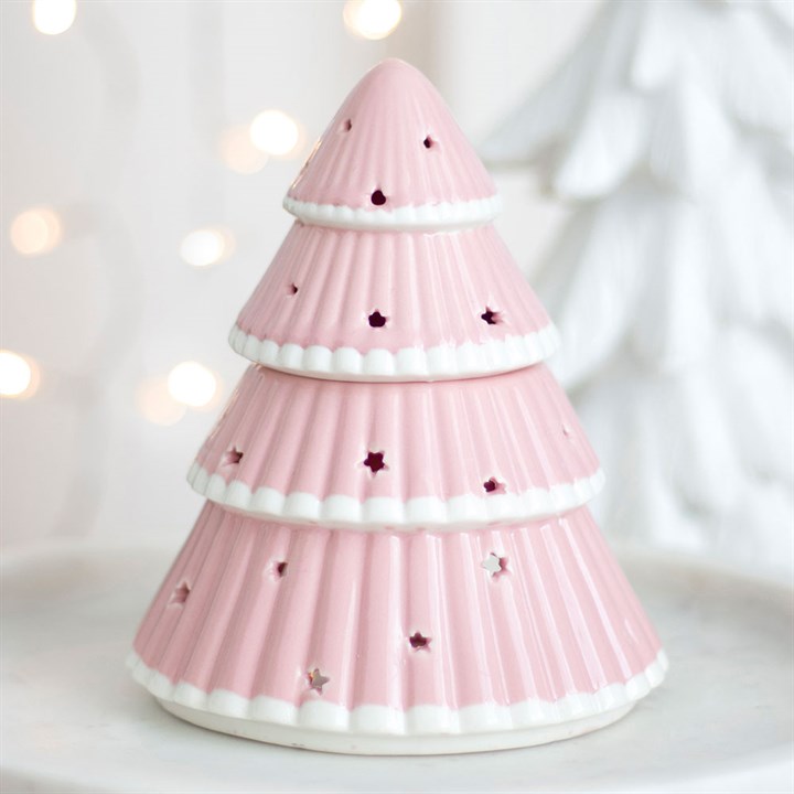 Pink Christmas Tree Wax Burner