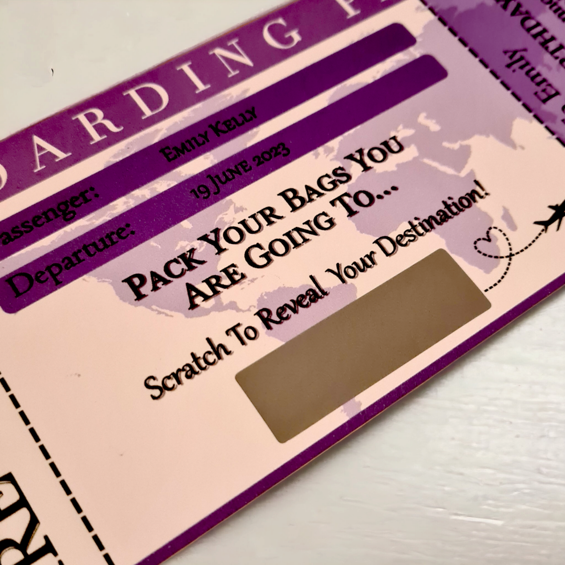 Boarding Pass Scratch Card