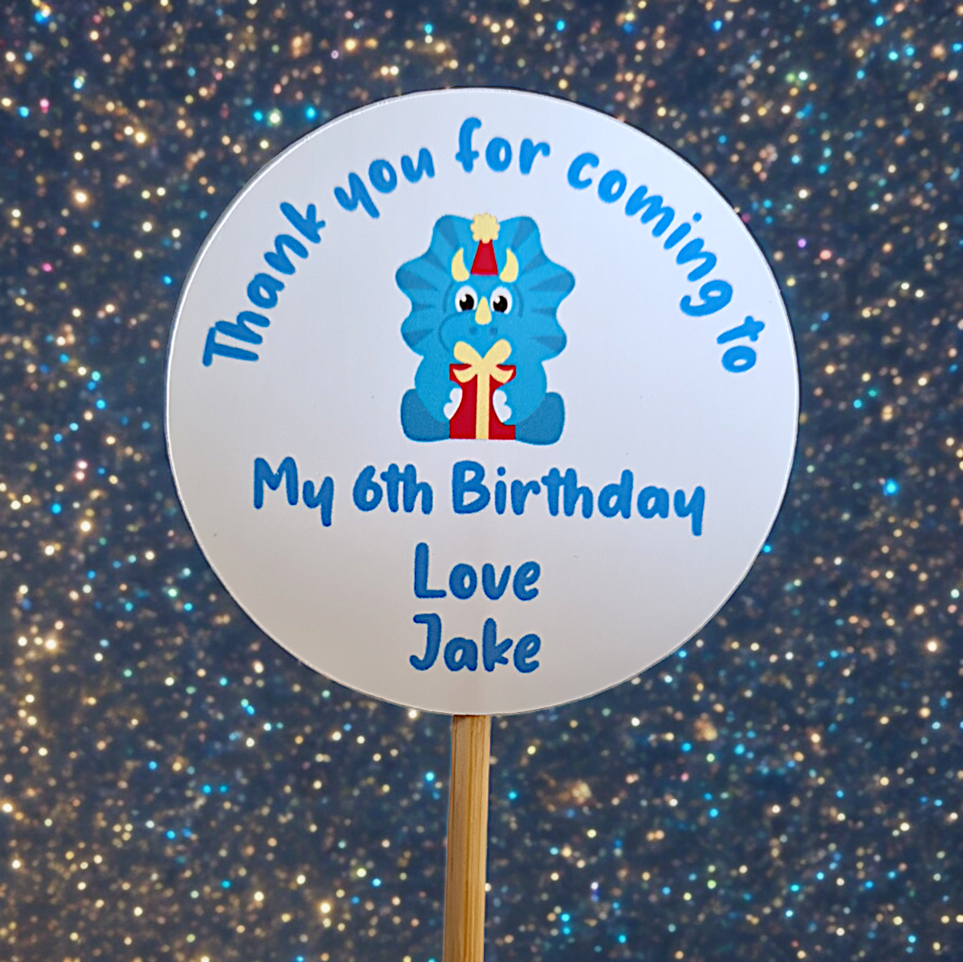 Birthday Stickers Glossy- 2 sizes - (38mm & 48mm)