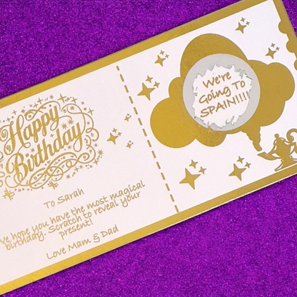 Arabian Nights Birthday Scratch Card