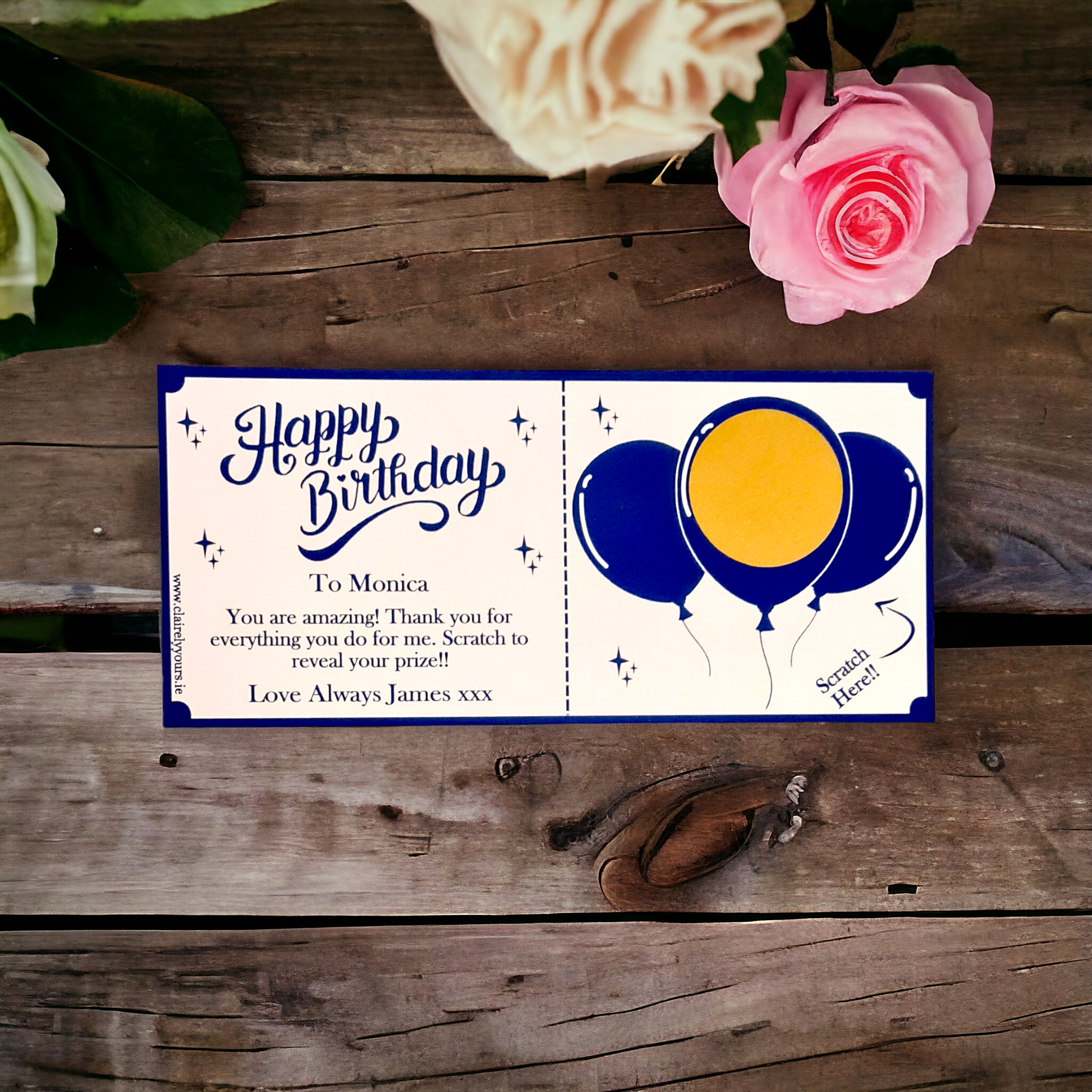 Birthday Balloons Scratch Card