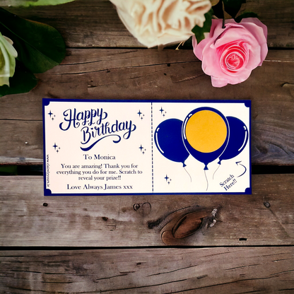 Birthday Balloons Scratch Card