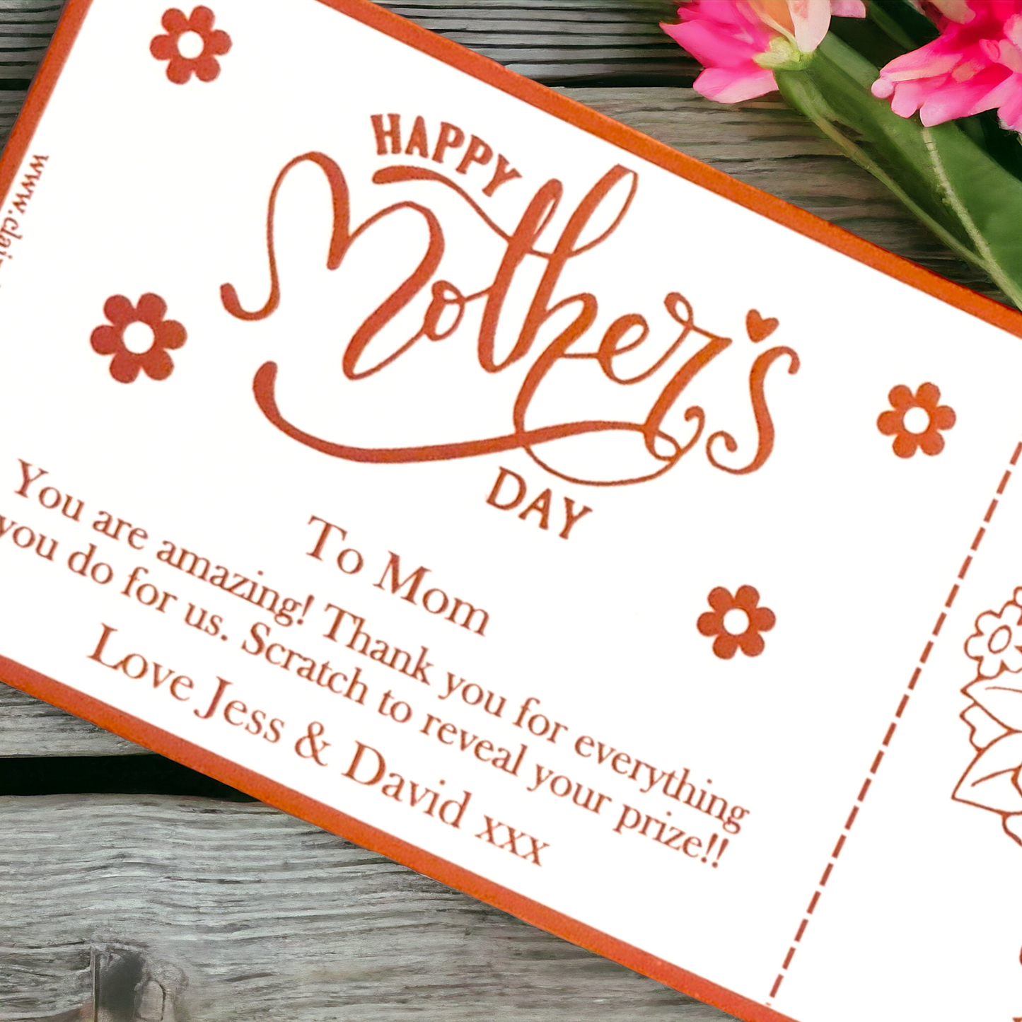 Mother's Day Bouquet Scratch Card