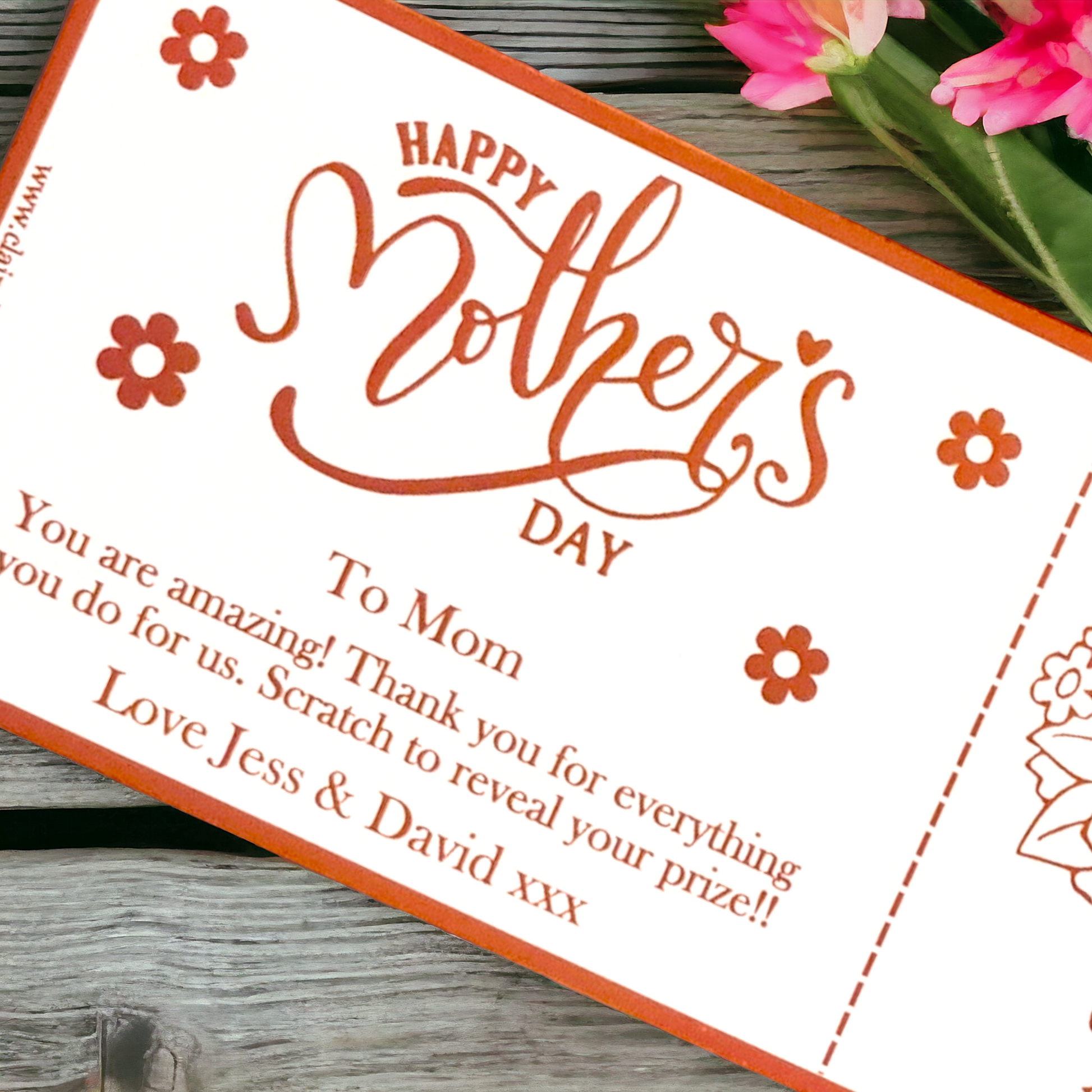 Mother's Day Bouquet Scratch Card