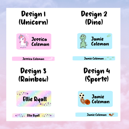 Name and Pen Sticker Set
