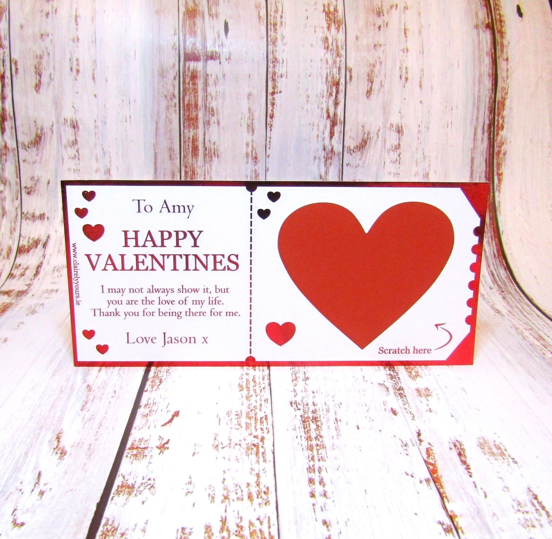 Valentines Scratch Card