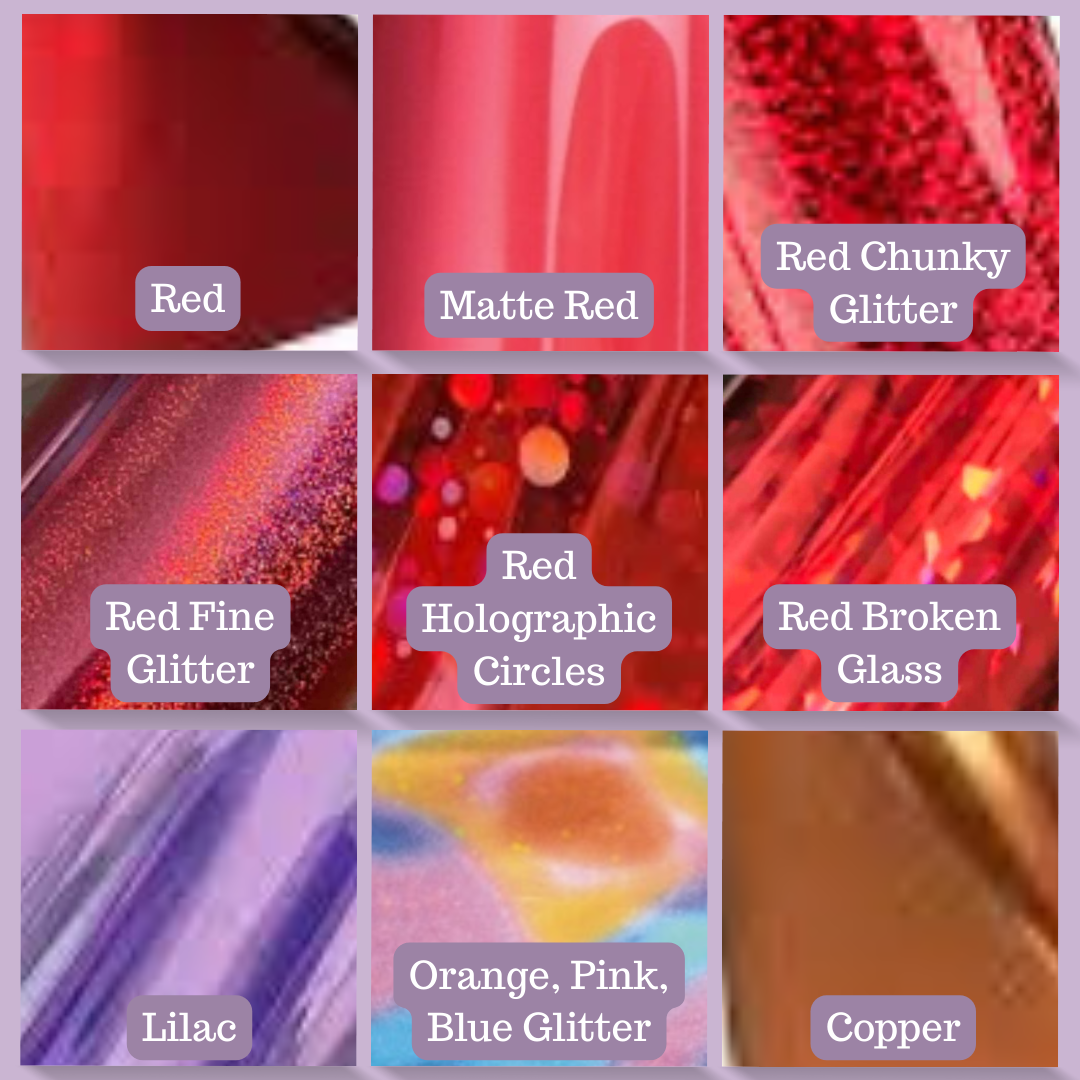 Foiled Glossy Name Sticker Sheet