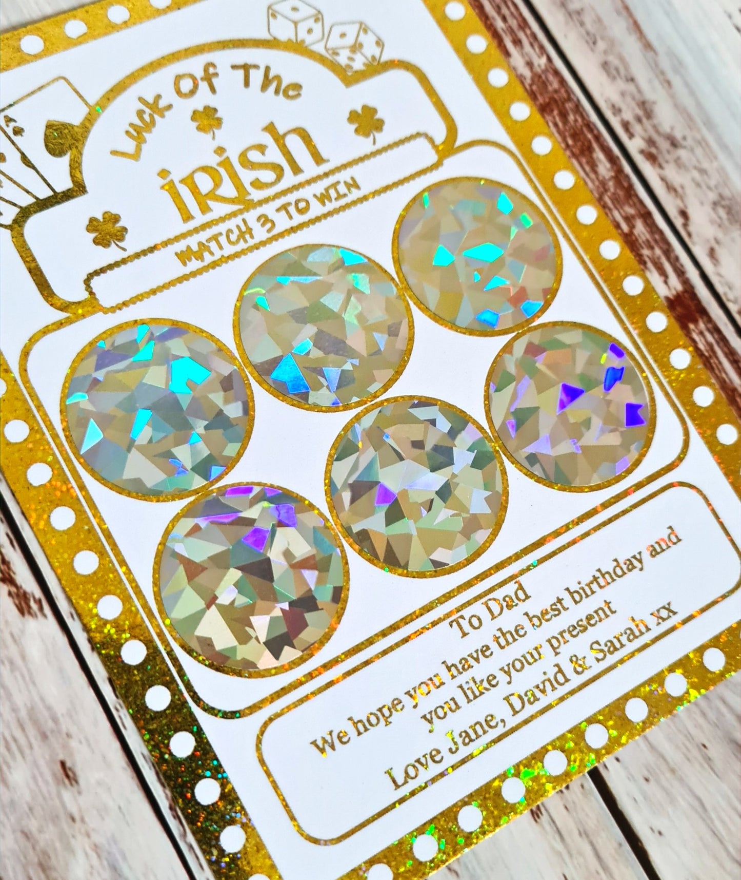 Luck of The Irish Scratch Card