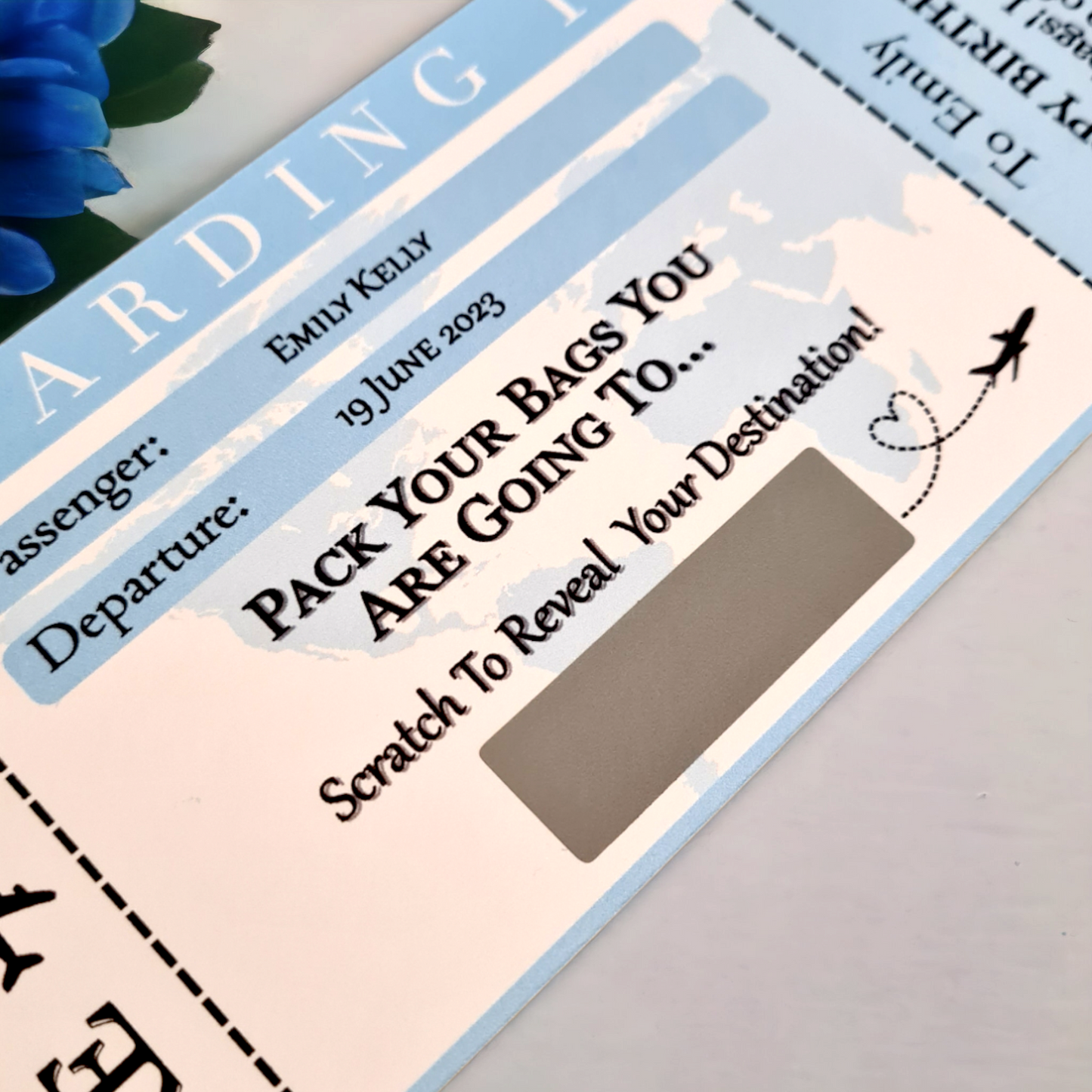 Boarding Pass Scratch Card