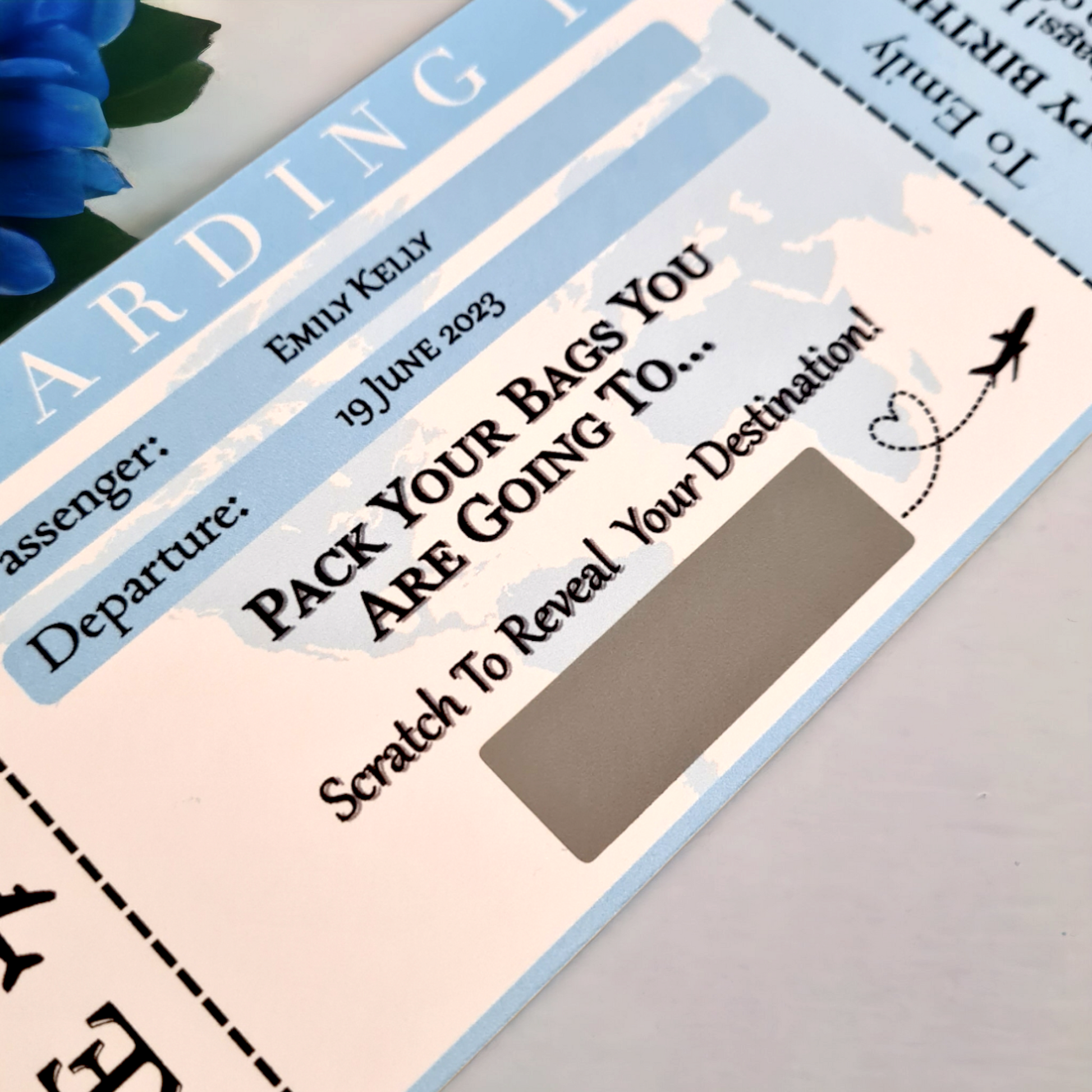 Boarding Pass Scratch Card