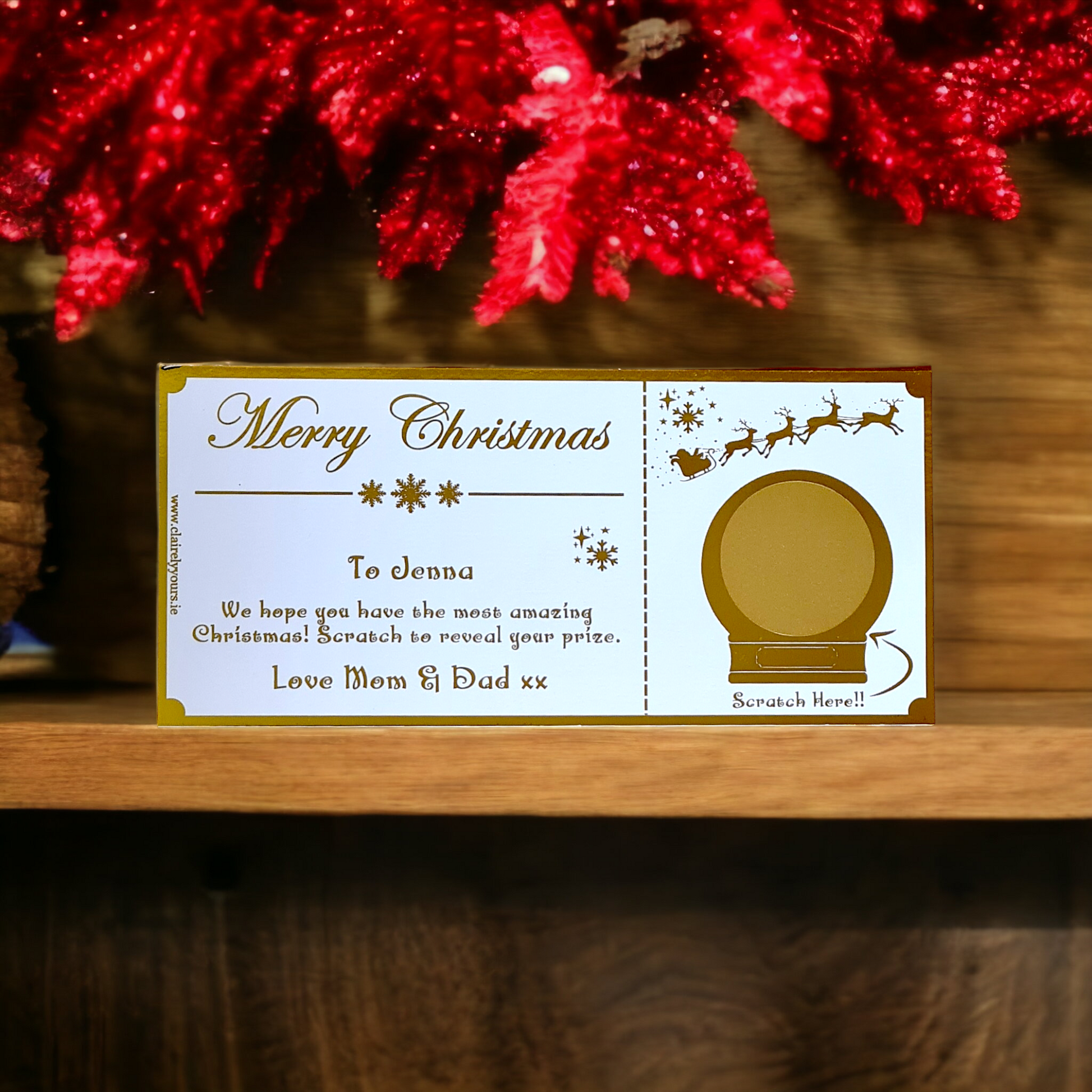 Christmas Snow Globe Scratch Card
