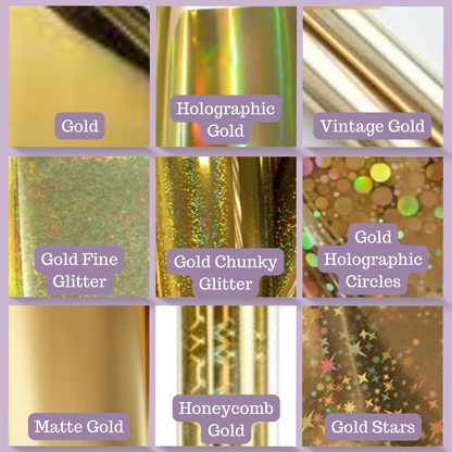 Foiled Glossy Name Sticker Sheet