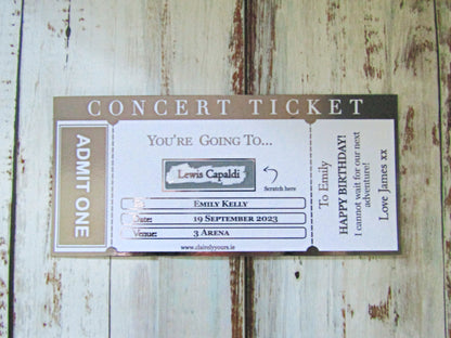 Concert Scratch Card