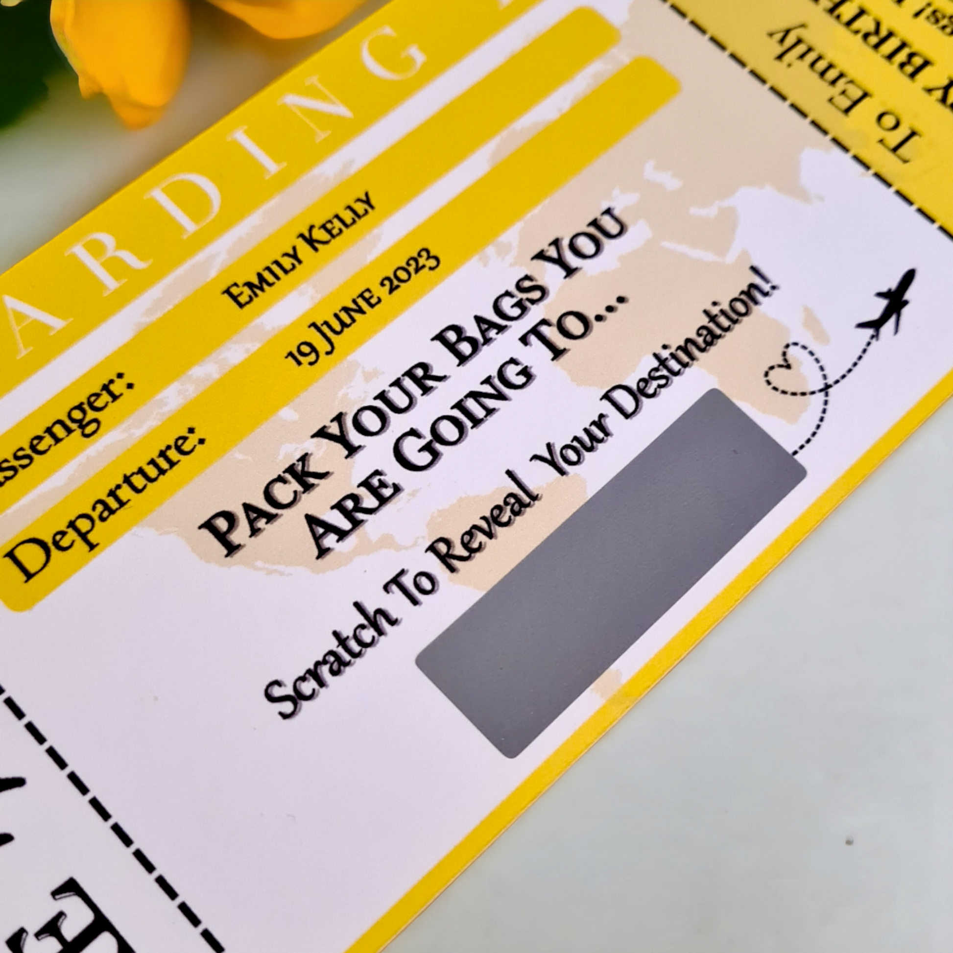 Boarding Pass Scratch Card