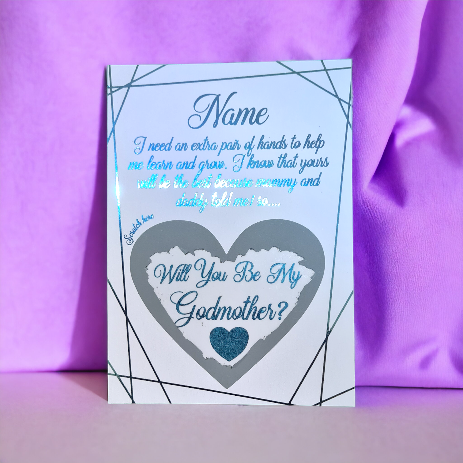 Will you be my Godmother/Father Scratch Card