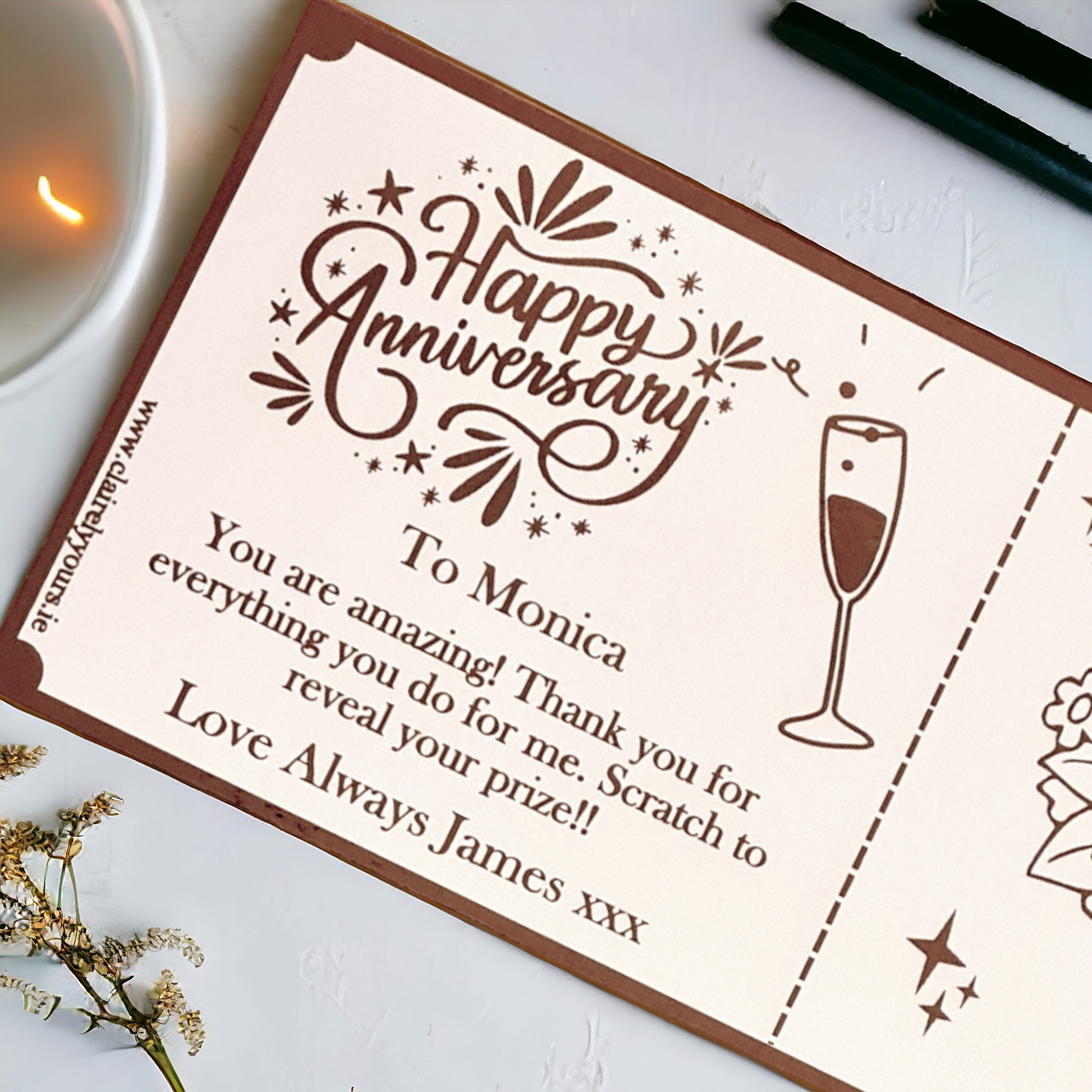 Anniversary Scratch Card