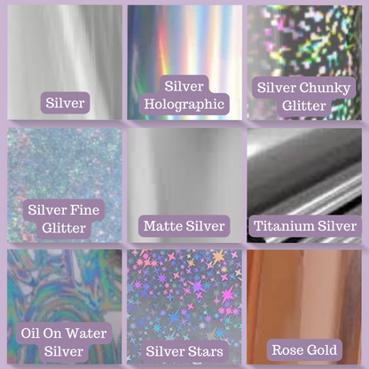 Foiled Glossy Name Sticker Sheet