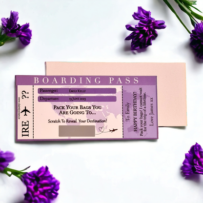Boarding Pass Scratch Card