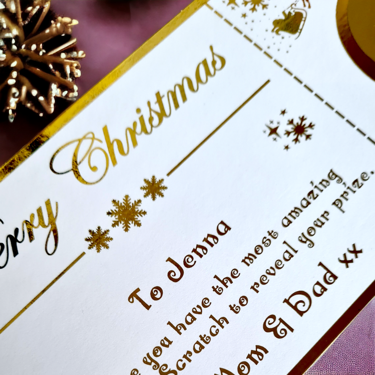 Christmas Snow Globe Scratch Card