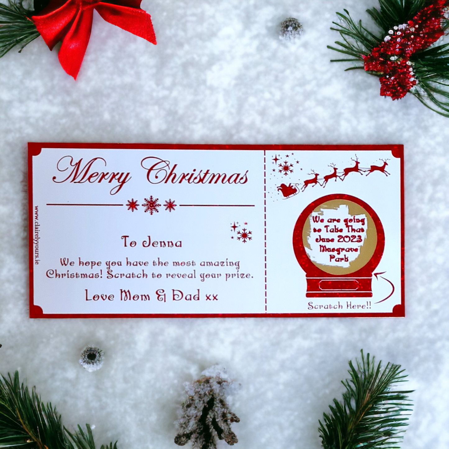 Christmas Snow Globe Scratch Card