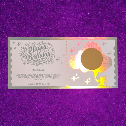Arabian Nights Birthday Scratch Card