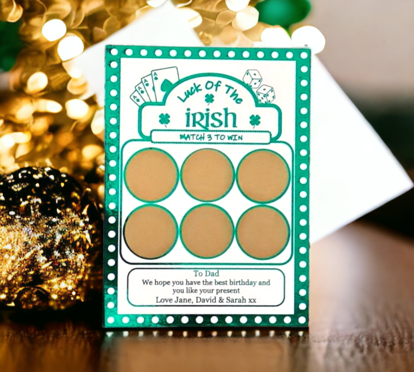 Luck of The Irish Scratch Card