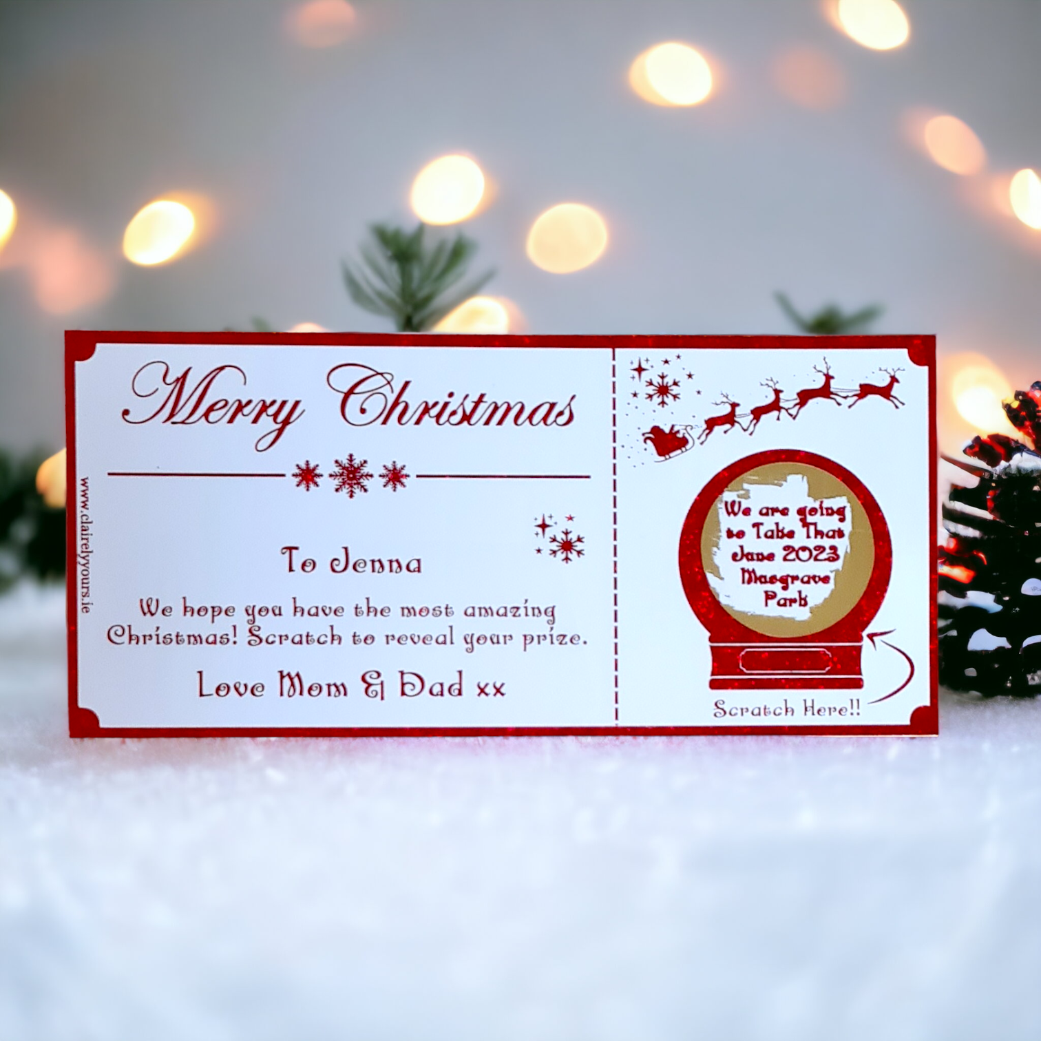 Christmas Snow Globe Scratch Card
