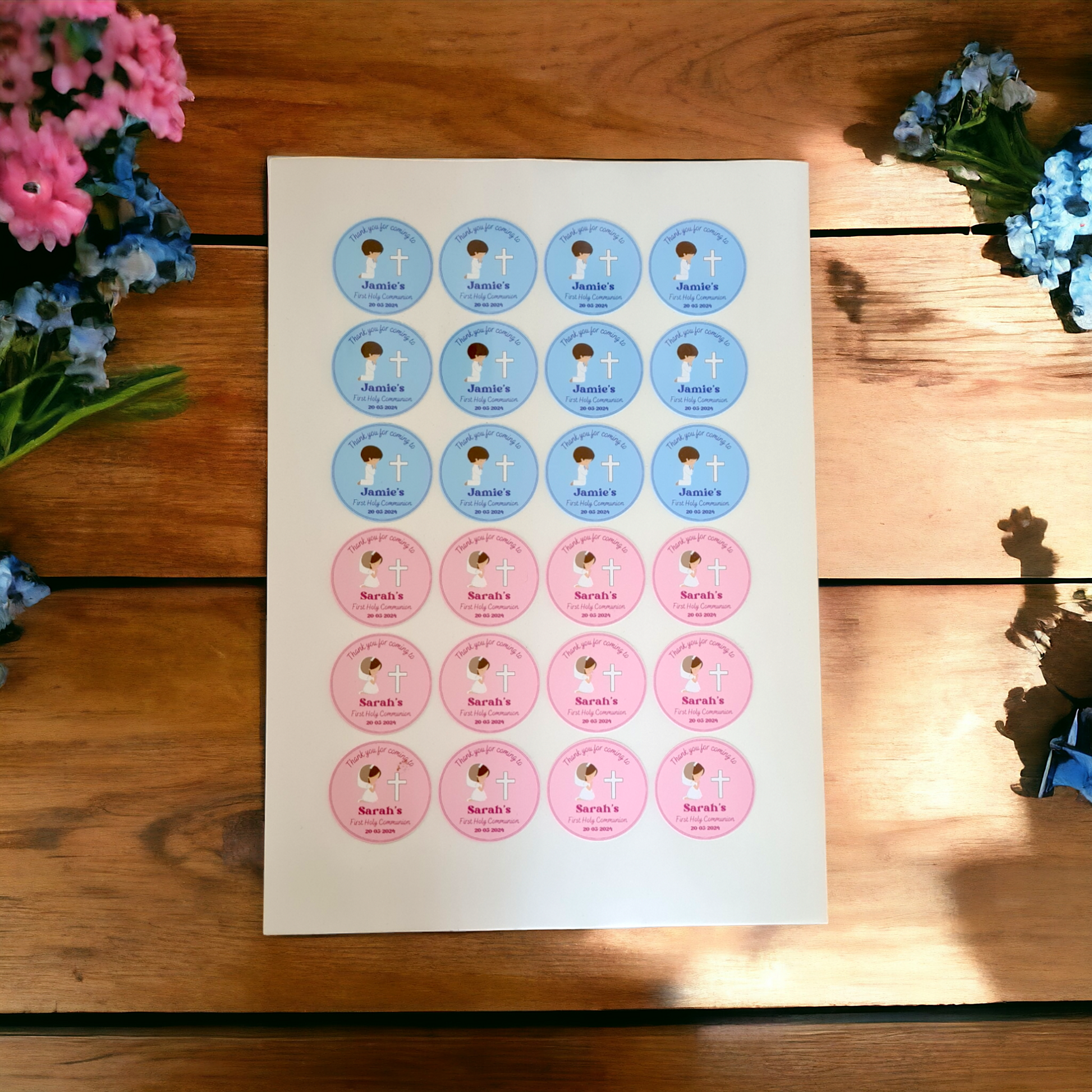 Communion Gloss Stickers (x 2 Sheets) (48 Stickers)