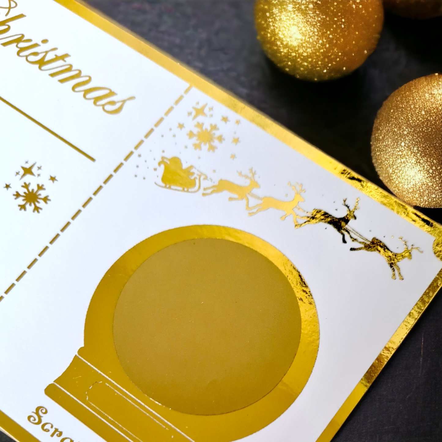 Christmas Snow Globe Scratch Card