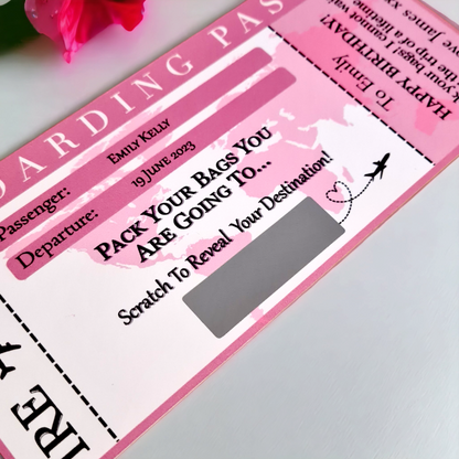 Boarding Pass Scratch Card
