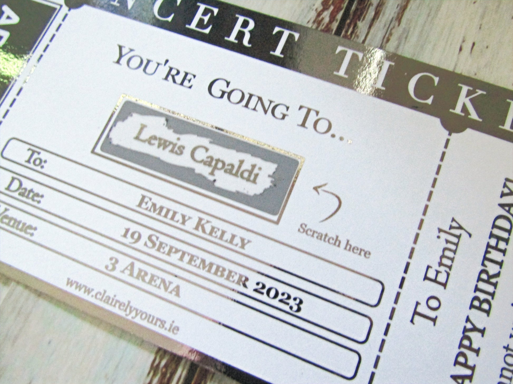 Concert Scratch Card