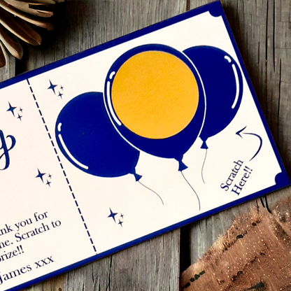 Birthday Balloons Scratch Card