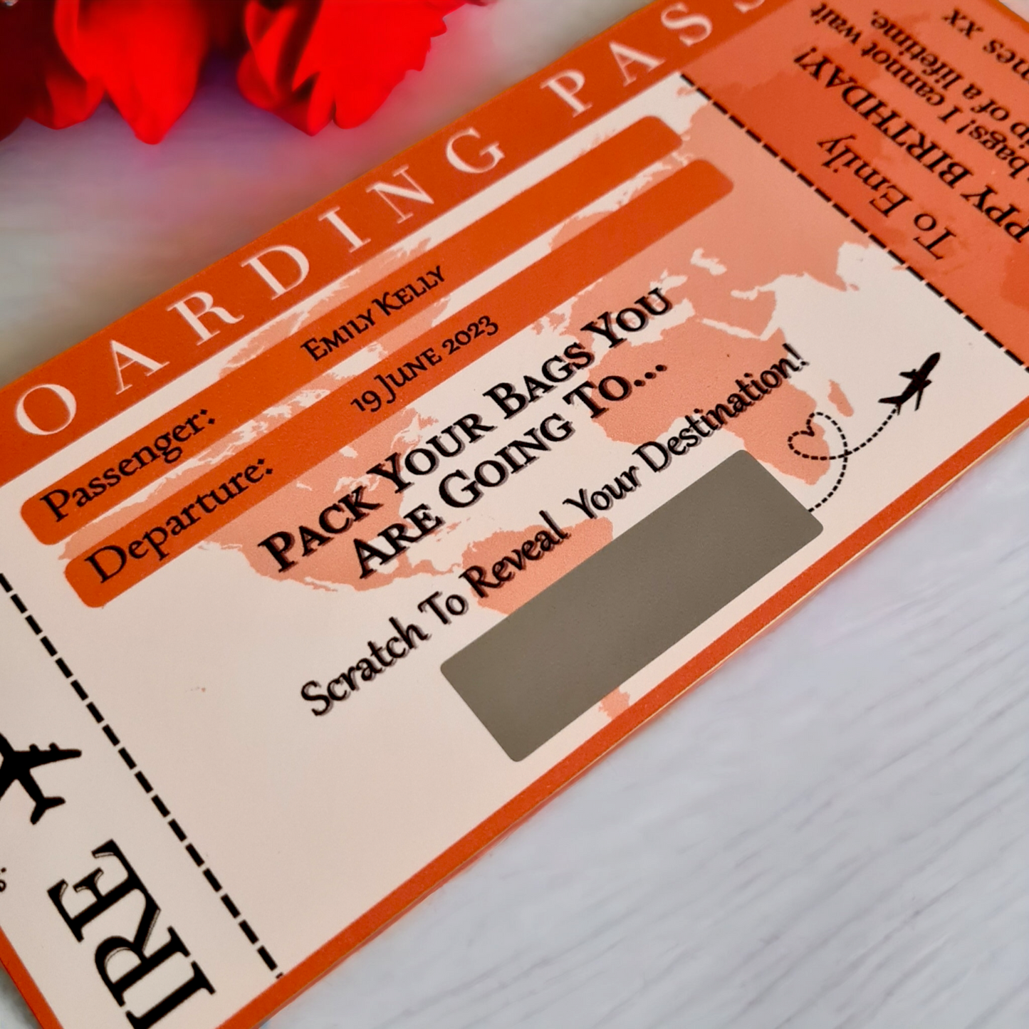 Boarding Pass Scratch Card