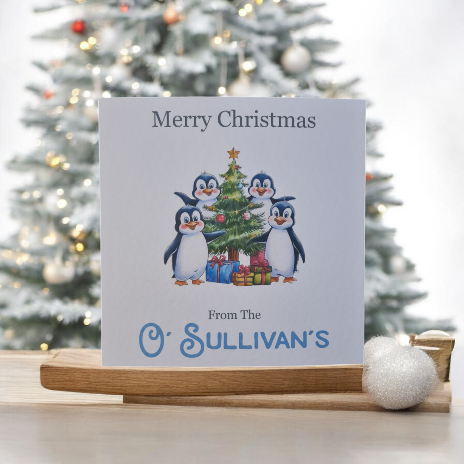 Christmas Family Name Card