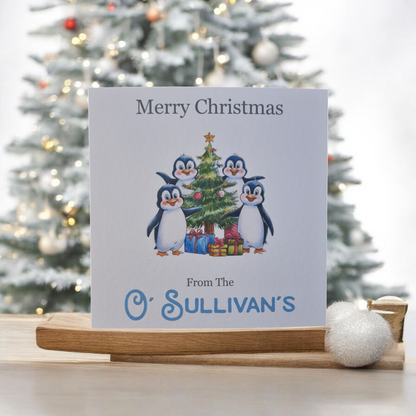 Christmas Family Name Card
