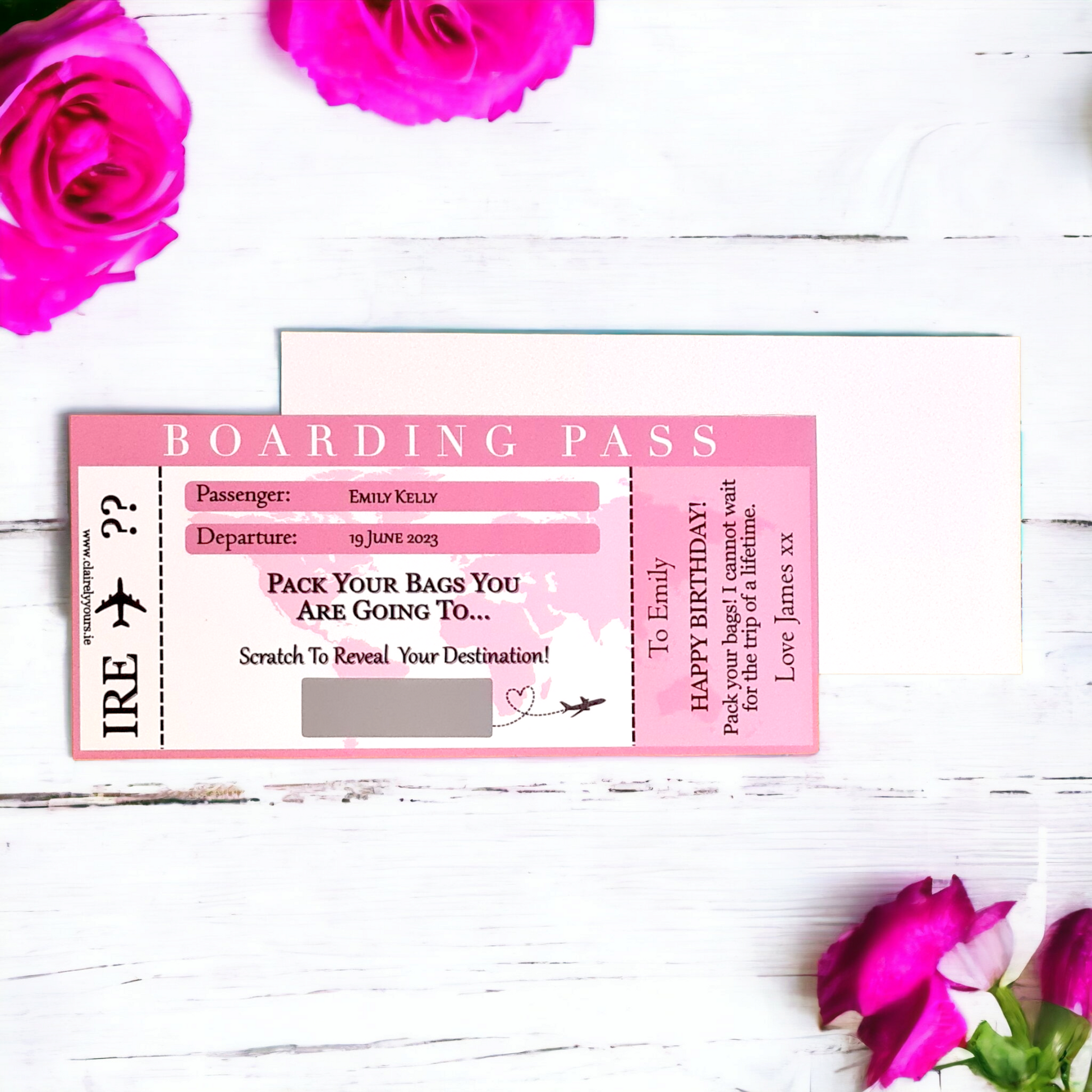 Boarding Pass Scratch Card