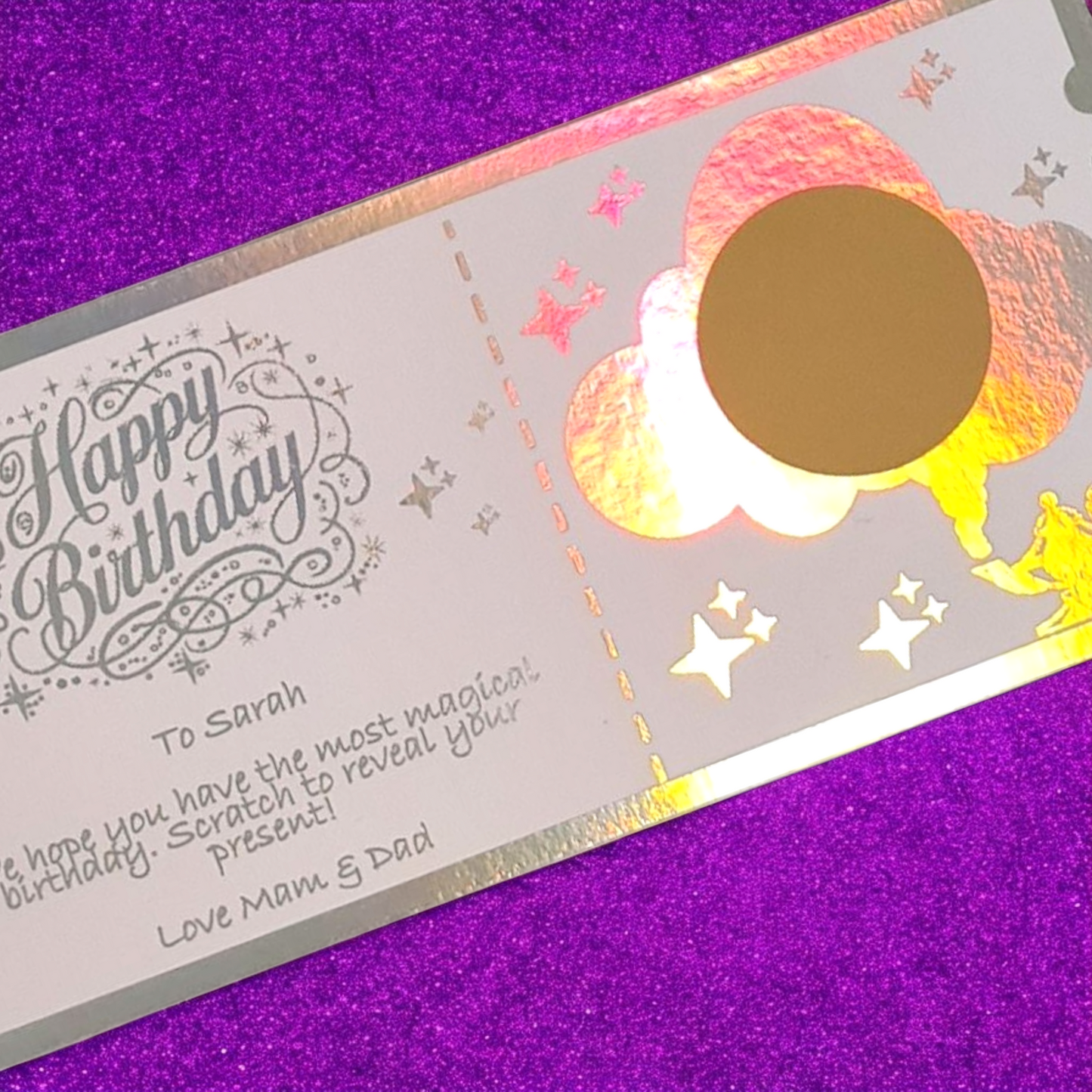 Arabian Nights Birthday Scratch Card