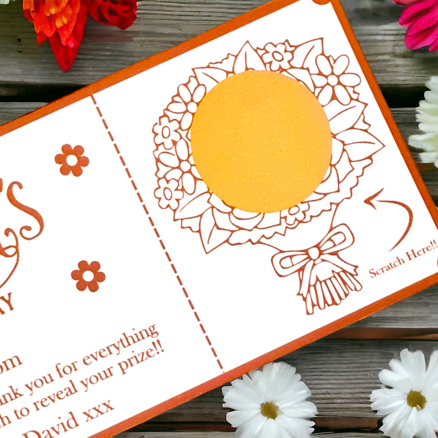 Mother's Day Bouquet Scratch Card