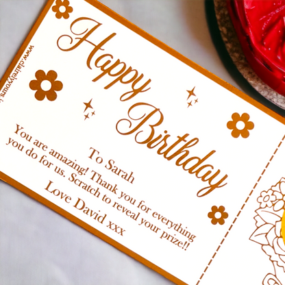 Birthday Bouquet Scratch Card